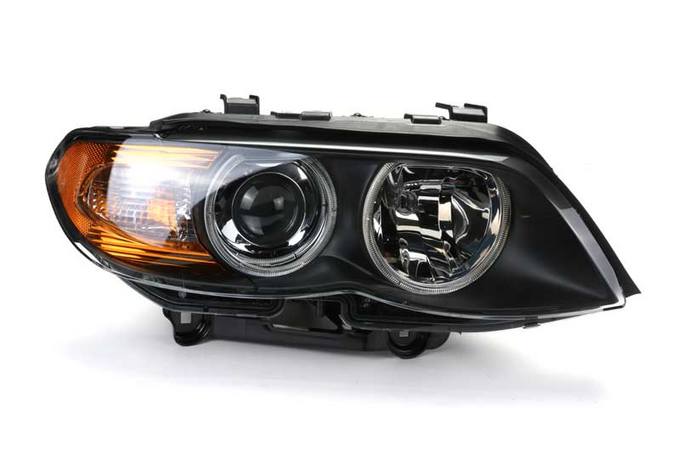 BMW Headlight Assembly - Passenger Side (Halogen) (Clear Turnsignal) 63127164444 - Hella 224486241